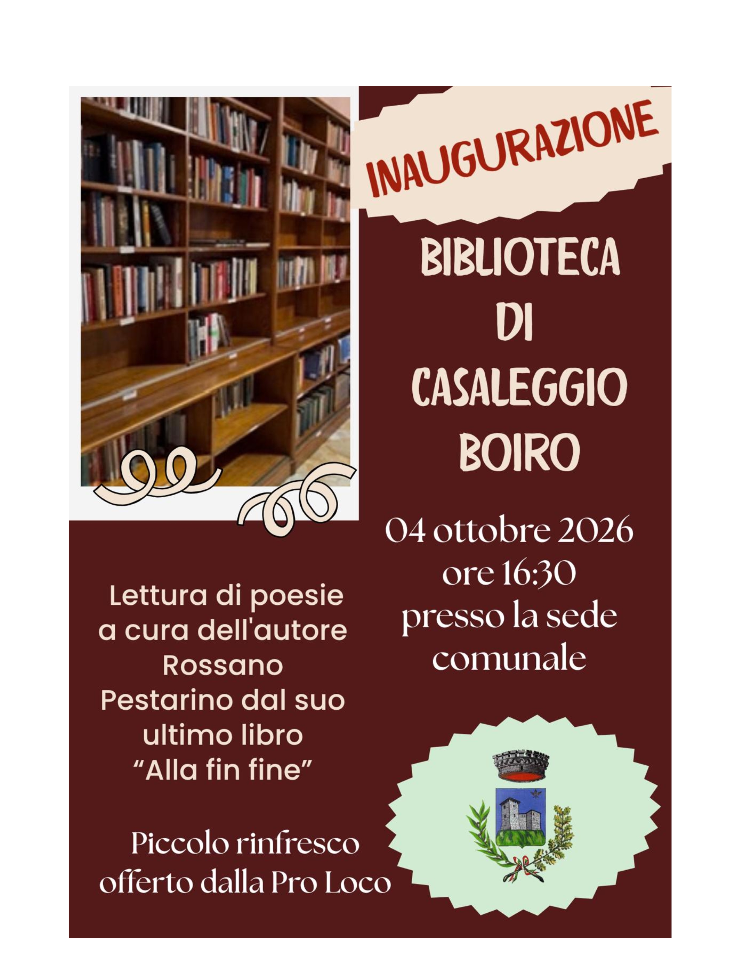 Inaugurazione Biblioteca Comunale